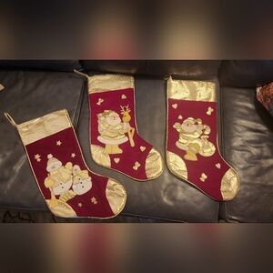 PRIMA CREATIONS ANGEL WITH HORN 18” HOLIDAY STOCKING (XML29B) Set Of 3